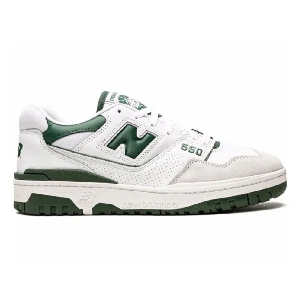 new balance dbb550wt1 mens White Green Sneakers 7